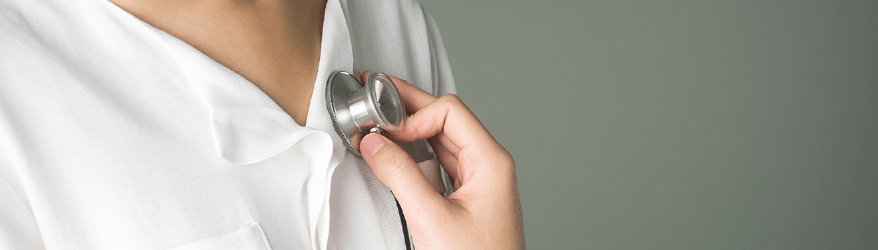 doctor checking patient with stethoscope